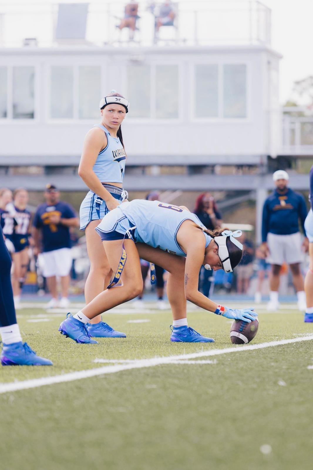 Kayleigh Thomas on the flag football field